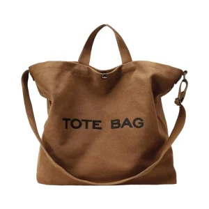 Customizable Large Capacity Women’s Tote Bag 100% Cotton Heavy-duty Canvas Shopping Bag Fashionable Crossbody Bag for Shopping