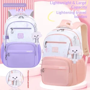 Customizable Logo Girl Primary Anti-sheft Schoolbag Bookbags Kids Backpack School Bags Children Bagpack