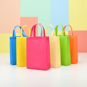 Customizable Logo Printing Reusable Non-Woven Tote Bag Flat Pocket for Advertising Clothing Shoes Socks Wine Groceries Gifts