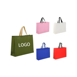 Customizable Recyclable Non Woven Waterproof Heat Seal Tote Bag Color Size 80g Film Covered Fabric