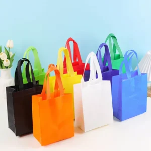 Customizable Reusable Non Woven Tote Bag Thick Eco Friendly Solid Color Blank Bag for Advertising & Promotion