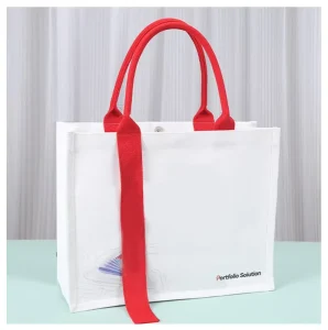 Customizable logo Printing Recyclable Canvas Handbag with Drawstring Seal Suitable for Shopping and School Enterprises