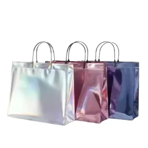 Customized Biodegradable Folding Reusable Fabric Packing Handle Eco friendly Tote Packaging Non woven Bag Custom