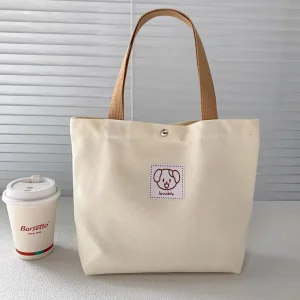 Customized Catton Tote Bag With Pockets and Zipper Customized Logo Tote Bag Handbags Art Tote Bag