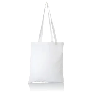 Customized Cotton Canvas Tote Bag Plain White Blank Shopping Bag with Screen Pattern Reusable and Logo Printed