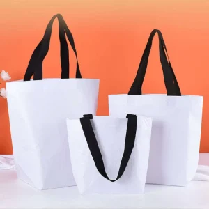 Customized Eco-Friendly Cartoon Pattern Mat Laminated Handled Recycled Reusable Shopping Bag for Supermarket