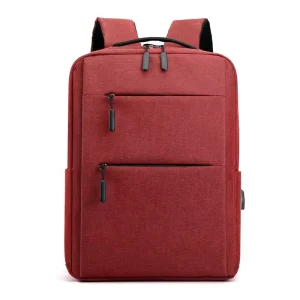 Customized Fashion Large Capacity High Quality School Bag Waterproof Business Travel Laptop Backpack USB Charging Port Zipper