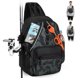 Customized Green Tactical Fishing Backpack Oxford Waterproof Outdoor Travel Shoulder Tackle Storage Bag