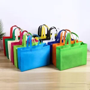 Customized Heavy Duty Non Woven Tote Bag Promotion Grocery Shopping Bag Reusable Non Woven Packaging Bags