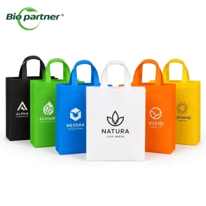Customized Logo Reusable Promotional Laminated Non Woven Large Grocery Portable Shopping Bag With Handle