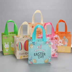 Customized Printing Logo Storage Snack Handle Gifts Bag Environmentally Friendly Non Woven Shopping Tote Bag