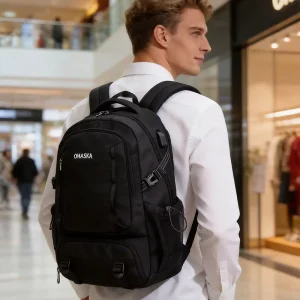 Customized Unisex Business Office Laptop Backpack Nylon Waterproof Durable Large Capacity School Laptop Backpack