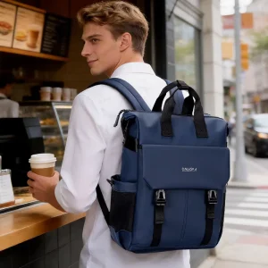 Customized Unisex Business Office Laptop Bag Nylon Waterproof Durable 17 Inch Large Capacity Laptop Backpack