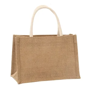 Customized Vintage Linen Jute Tote Bags with Eco Friendly Logo Cotton Linen Advertising Gifts Stock Blank