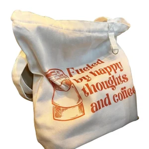 Cute Aesthetic Eco-friendly Customizable Cotton Tote Bag for Women Reusable Screen Printed Logo Grocery Beach Shopping Travel
