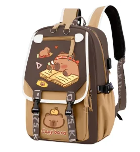 Cute Capybara School Leisure Children’s Schoolbag Reducing Burden Wear resistant Primary School Backpacks