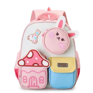 Cute Cartoon Backpack for Kindergarten Kids Ultra Light Breathable Suitable for Boys and Girls Toddler School Bag