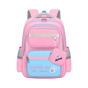 Cute Cartoon Rabbit Kids School Backpack Large Capacity Lightweight Orthopedic 1 6 Grade Girls Boys Waterproof Polyester Zipper
