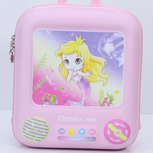 Cute Microfiber Synthetic Leather Nylon Kids Backpack Hard Shell School Bag Boys Girls Adorable Animal Print Breathable