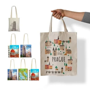 Design Your Own Bag Custom Reusable Shopping Canvas Cotton Tote Bags With Custom Printed Logo