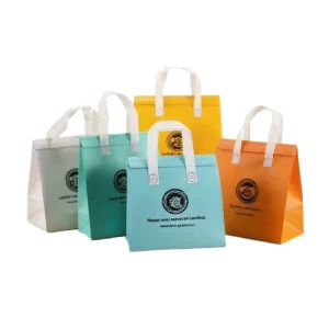 Disposable Non woven Tote Bag Takeout Packing Bag Aluminum Foil Insulated Bag Specially for Milk Tea Barbecue