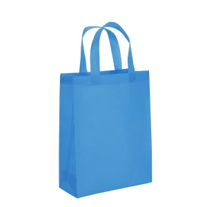 Durable Blue Reusable Non woven Tote Bag Customizable Eco friendly Shopping Grocery Bag Promotional Handbag for Daily Use