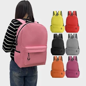Durable Casual Basic Simple Lightweight Bookbag Large Capacity Teenagers Student Backpack