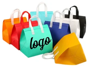 Durable Non Woven Recyclable Reusable Eco Friendly Totes Extended Hand Length Handles Customizable Gravure Printed Gift Bags