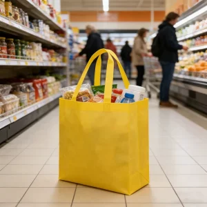 Durable Reusable Non Woven Shopping Bag Custom Printed Tote Bag Lightweight Foldable Gift Bag for Supermarket and Store