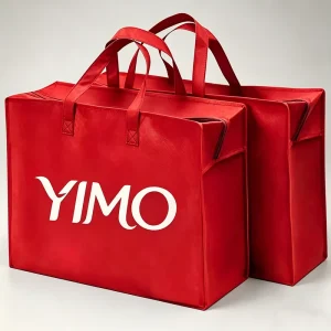 Eco Durable Promotional Advertising Non woven Tote Bag with Flexiloop Handle Custom Logo Supermarket Use