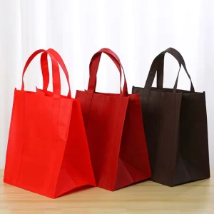Eco Friendly Biodegradable Reusable Shopping Non-woven Tote Bag with Screen Printed Logo Custom for Supermarket