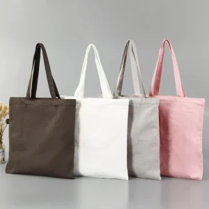 Eco-Friendly Custom Printed Cotton Tote Bag Foldable Canvas with Drawstring Handle for Packaging Handbag Clothing Use