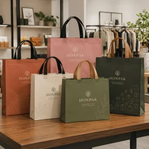 Eco Friendly Custom Recycled Reusable Promotion Gift Non Woven Shopping Tote Bag Wtih Custom Design BOPP Laminated