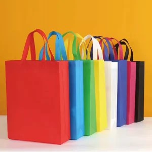 Eco Friendly Customized Reusable Gift Tote Non woven Bag Manufacturers Recycled PP Non Woven Bag with logo