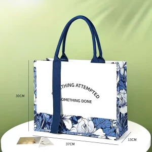 Eco-Friendly Durable Canada Flag Canvas Tote Bag with Custom Logo Recyclable Cotton Shopping Bag for Daily Use