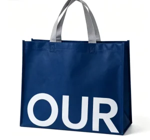 Eco Friendly Durable Reusable Recycled PP Non Woven Tote Bag with Custom Logo Heat Transfer Printed Shoulder Handle