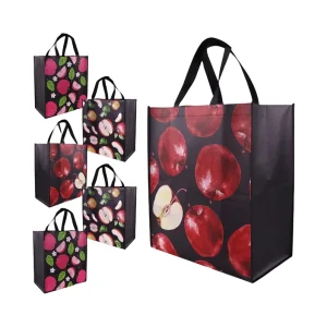 Eco Friendly Giftable Reusable Custom Full Printed Fabric Non Woven Shopping Bags With Logo