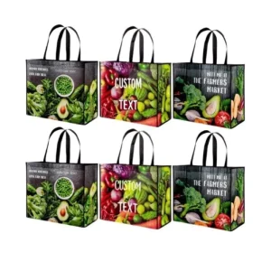 Eco-Friendly Giftable Reusable Custom Size Full Printed Fabric PP Non Woven Shopping Bags