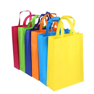 Eco Friendly Non Woven Fabric Tote Bag 3D Logo Printing for Supermarket Training Promotion