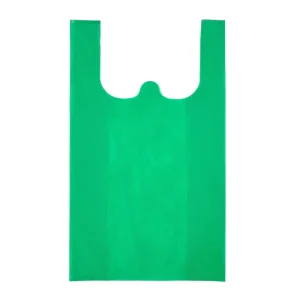 Eco Friendly Non-Woven Vest Bag with Custom Logo Silk Screen Printing Hand Length Handle Advertising Shopping Bag