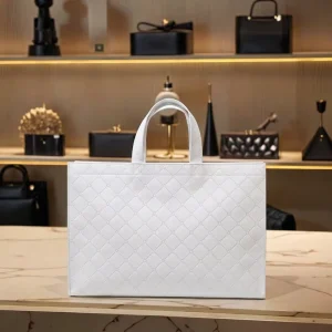 Eco Friendly Nonwoven Shopping Tote Bag Custom Logo Heat Press Bossomed for Superet Use