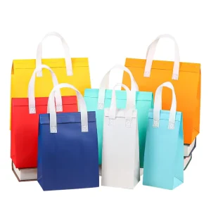 Eco-Friendly Nonwoven Thermal Bag Aluminum Foil Layer Durable Tote for Restaurant Food Delivery Printing