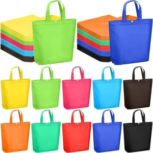 Eco Friendly Recyclable Non Woven Fabric Tote Bag with Handle and 3D Logo Printing for Supermarket Shopping Promotion