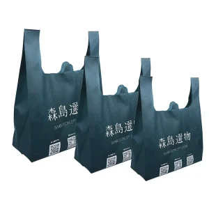 Eco Friendly Recyclable Non Woven Polypropylene Folding Tote Bag Cartoon Pattern Custom Logo Screen Printing Gift Packaging