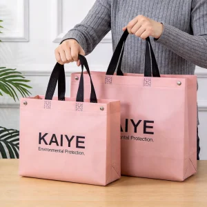 Eco Friendly Recyclable Tote Bags Reusable Fabric Shopping Bag PP Laminated Non Woven Material Custom Printed Logo for Grocery