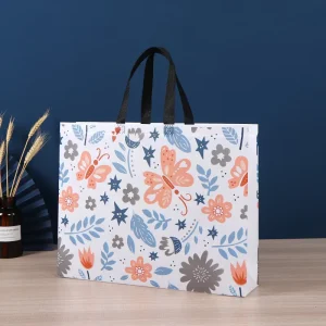 Eco Friendly Reusable Non Woven Grocery Totes Custom Logo Folding Fashion Gift Shopping Bags Geometric Promotional Advertising