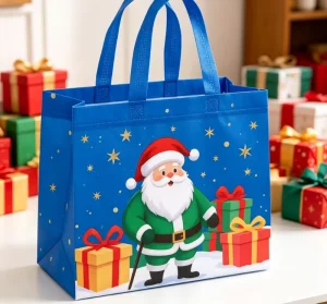 Eco Friendly Reusable Recycled PP Non Woven Shoulder Tote Bag Custom Digital Printed Logo Laminated Surface Eid