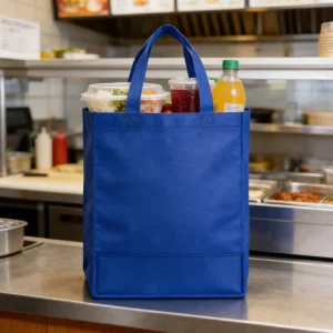 Eco Friendly Reusable Recycled Promotional Grocery Custom Non Woven Shopping Tote Bag with Logo