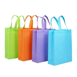 Eco Friendly Tote Bags Custom Printed Grocery Promotional Recyclable PP Non Woven Shopping Bags Logo Shoulder