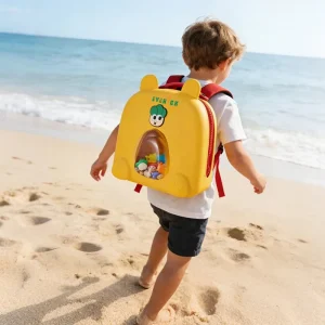Eco-friendly Durable Waterproof EVA Children Backpack DIY Bag with Cute Cartoon Decals for Outdoor Camping